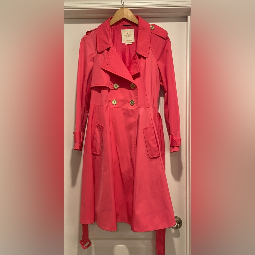 Kate Spade Women's Pink Trench Raincoat